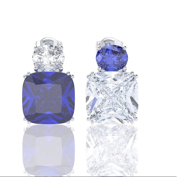 Elegant Sapphire Sterling Silver Earrings - Picture 3 of 6